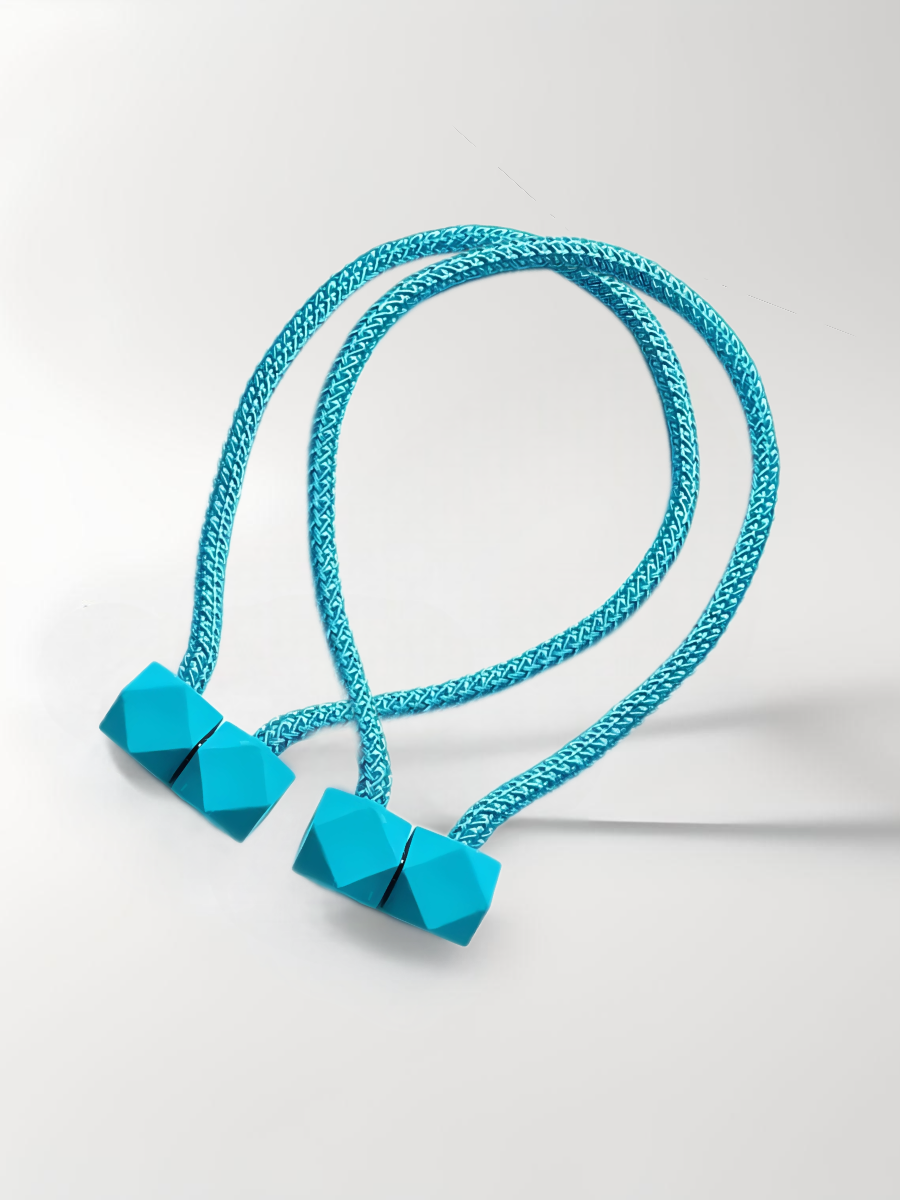 Подхваты для штор 2 шт магнитные, бирюзовые — фото 1