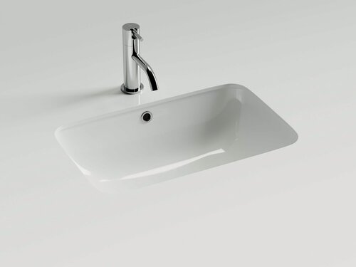 Изображение товара Раковина встраиваемая снизу Ceramicanova Element прямоугольная 54 см с отверстием слива перелива цвет белый CN7018