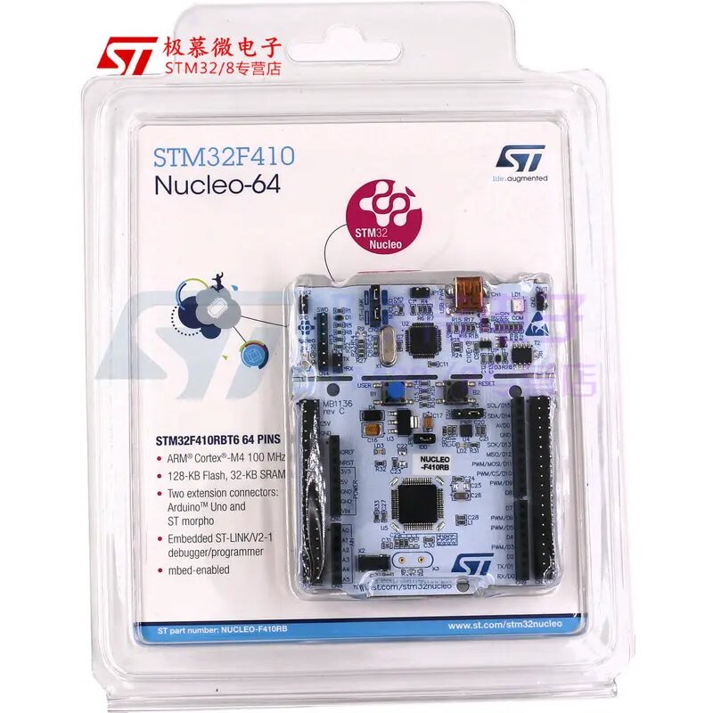 1 шт./лот NUCLEO-F410RB F410RB STM32F410RB поддерживает Arduino Cortex-M4 100% новый оригинал, 2 PCS