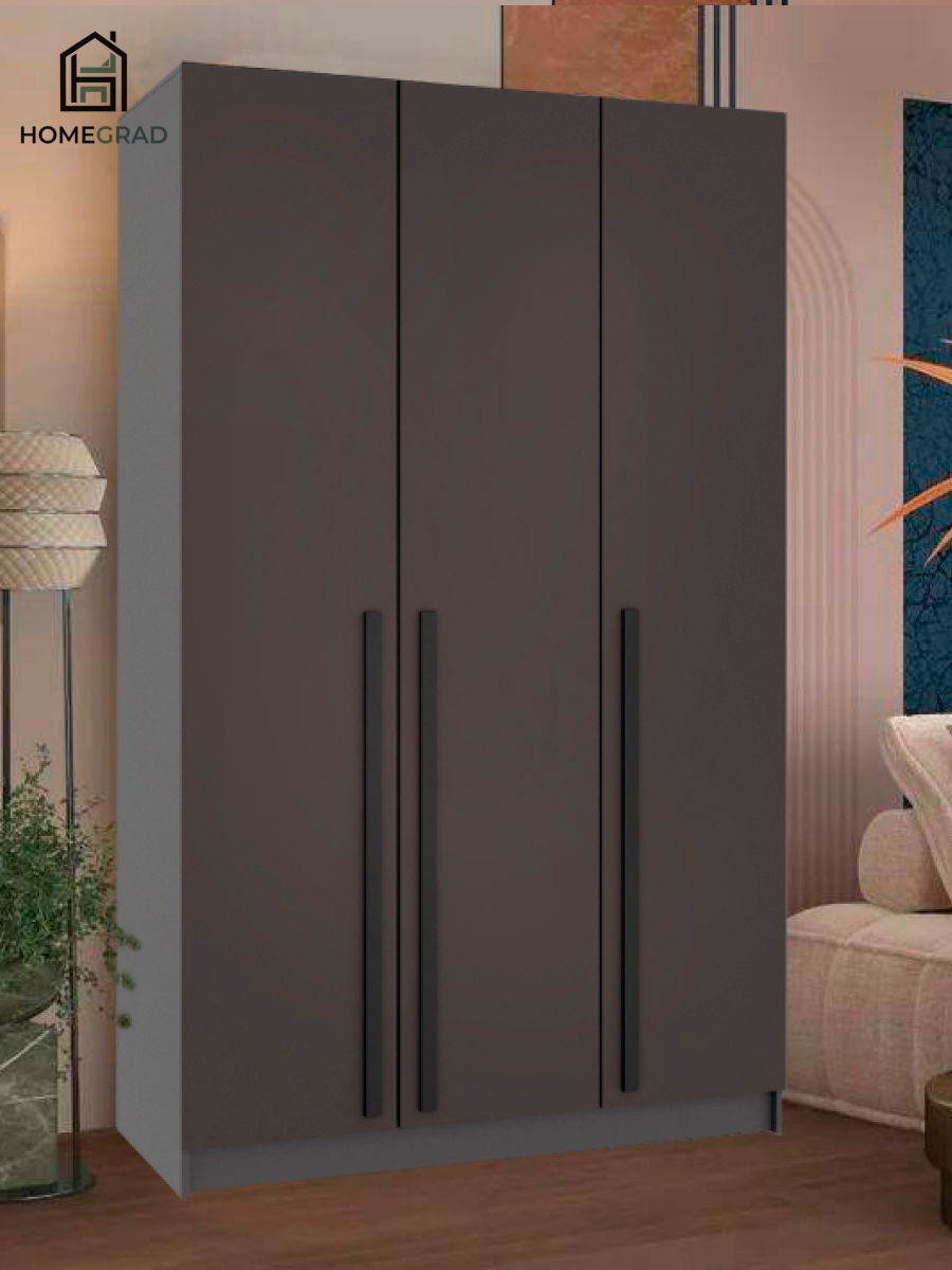 Шкаф для одежды HomeGrad Boston, ЛДСП, графитовый, 120 см x 52 см x 220 см