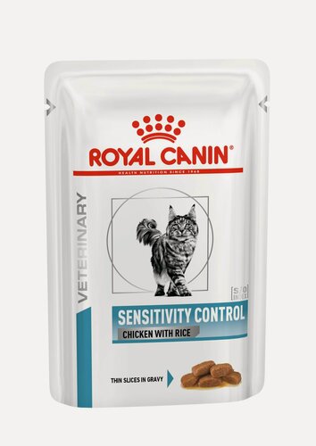 Изображение товара Влажный корм Royal Canin Sensitivity Control для взрослых кошек, при пищевой аллергии, в соусе, 85гр*12 шт