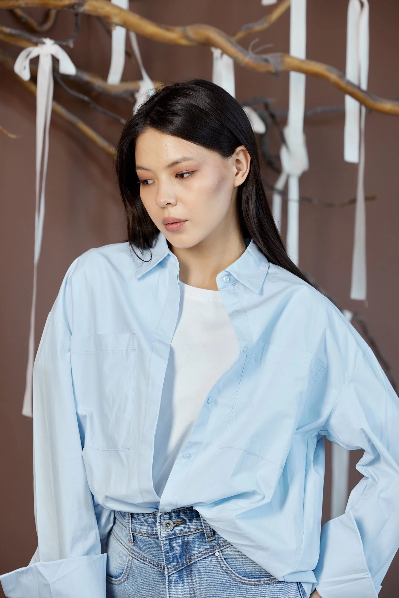 Рубашка Selfie, размер XS, голубой — фото 1