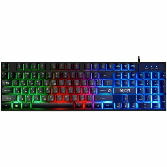 Игровой набор Defender GLION, клавиатура с подсветкой RGB+ мышь, проводное подключение, USB — фото 1