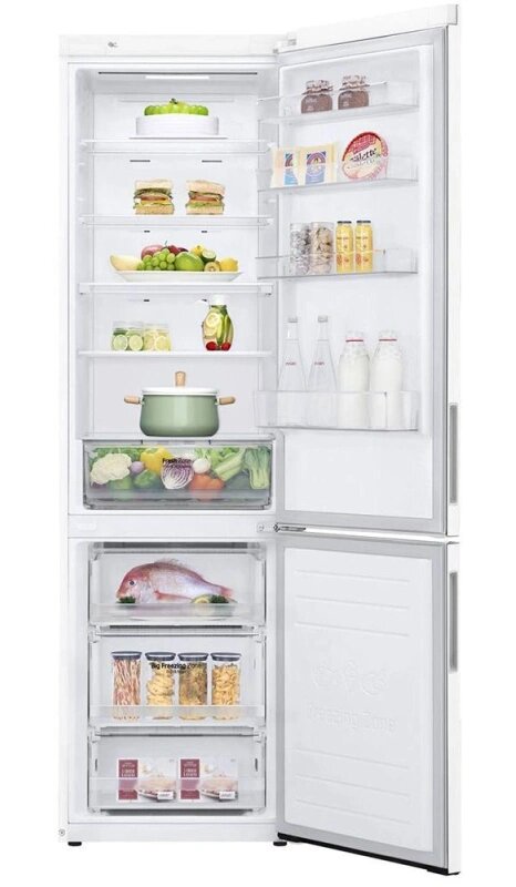 Холодильник LG GA-B509CQSL DoorCooling+, двухкамерный, белый