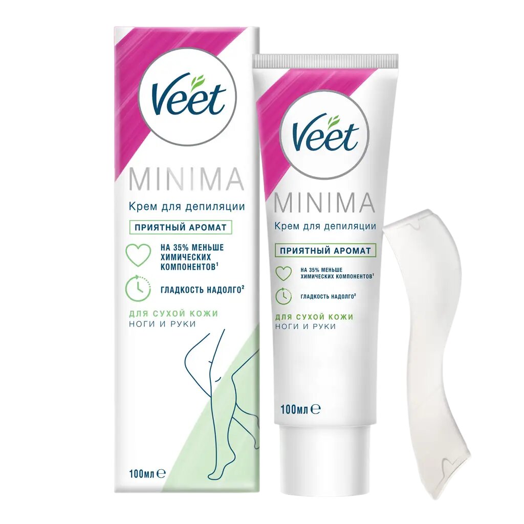 Veet Minima Крем для депиляции для сухой кожи туба 100 мл 1 шт