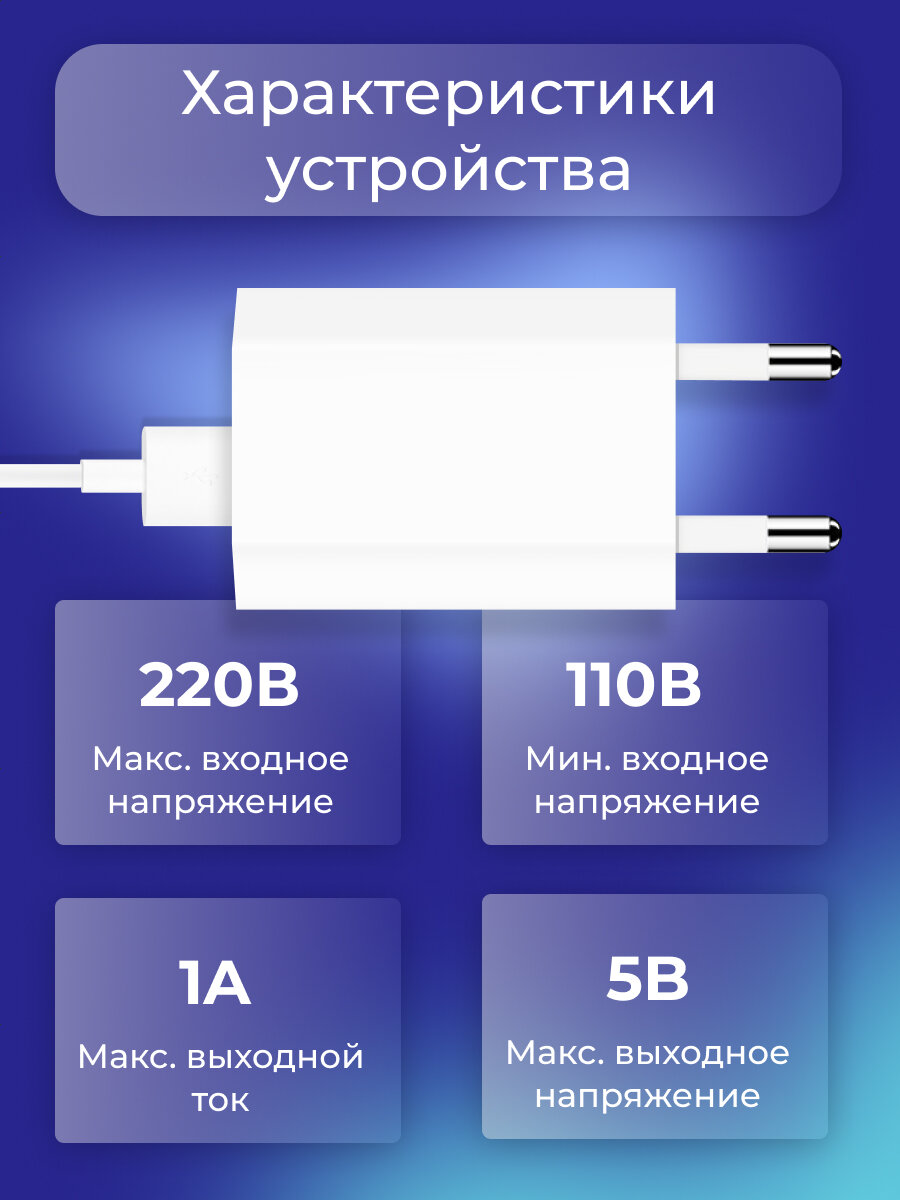 Зарядное устройство для телефона USB на iPhone, зарядка на Айфон, блок питания Apple — фото 1