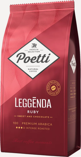 Изображение товара Кофе в зернах Poetti "Leggenda Ruby", арабика, средняя обжарка, 1 кг