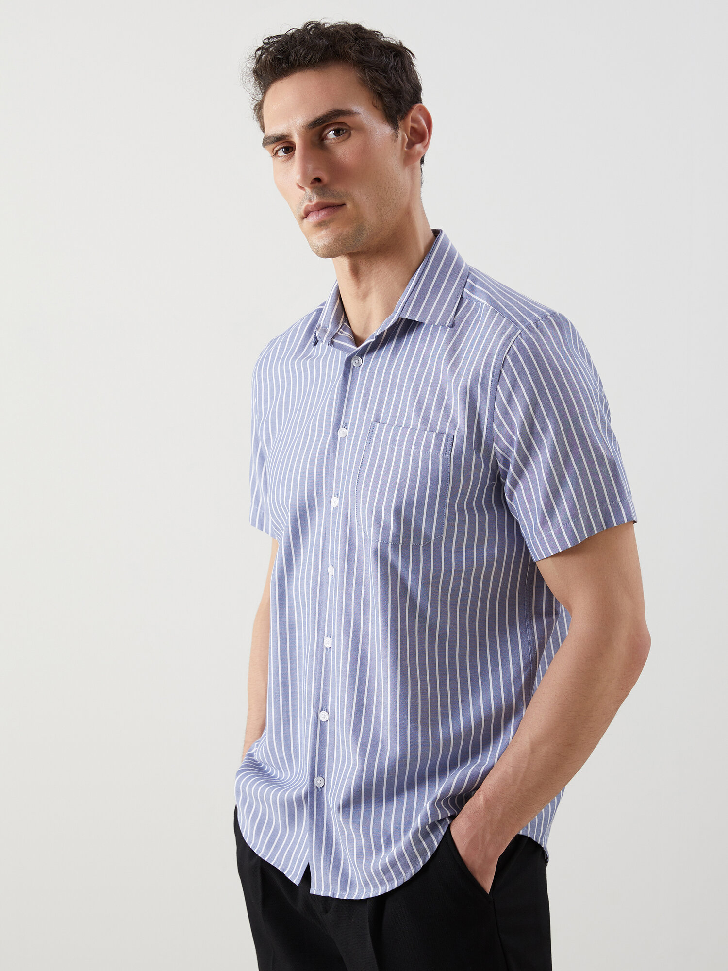 Рубашка LC Waikiki, размер 2XL, blue striped