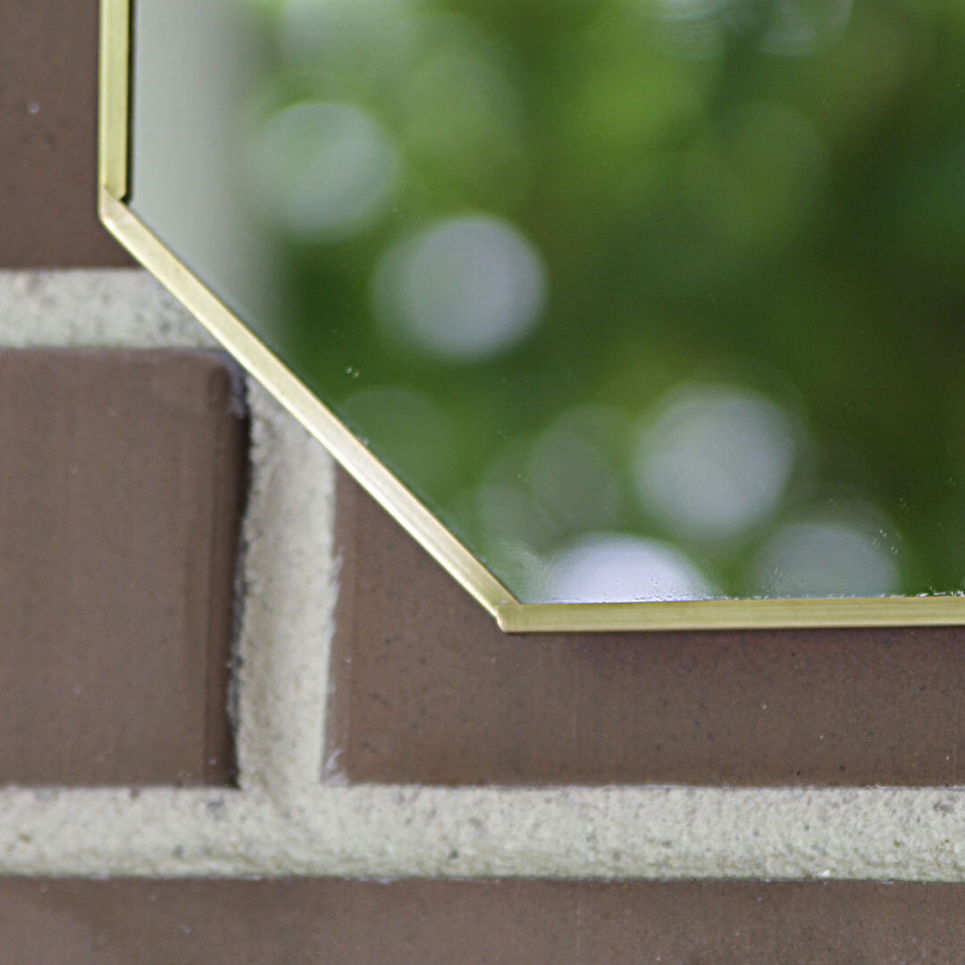 Зеркало Арт-Птица 3062/5, латунный профиль, настенное, фигурное, 29,5х20 см — фото 1