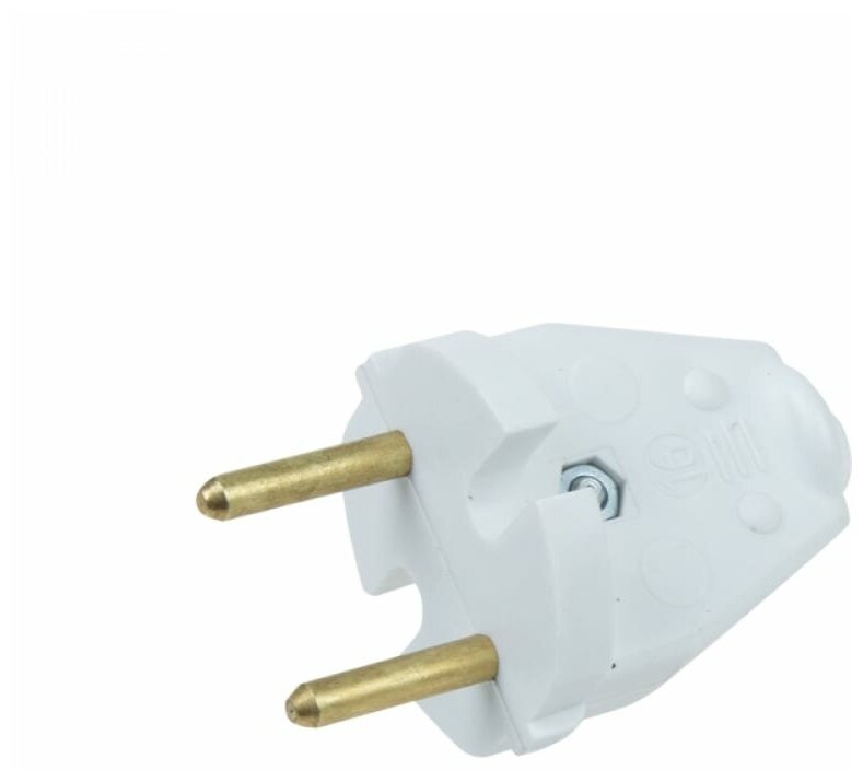 Вилка универсальная без з/к REXANT, 6А универсальная, контакты сделаны из латуни — фото 1