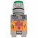 Кнопочный выключатель Dekraft ВК22-ABLFP-GRN-LED-24 25069DEK