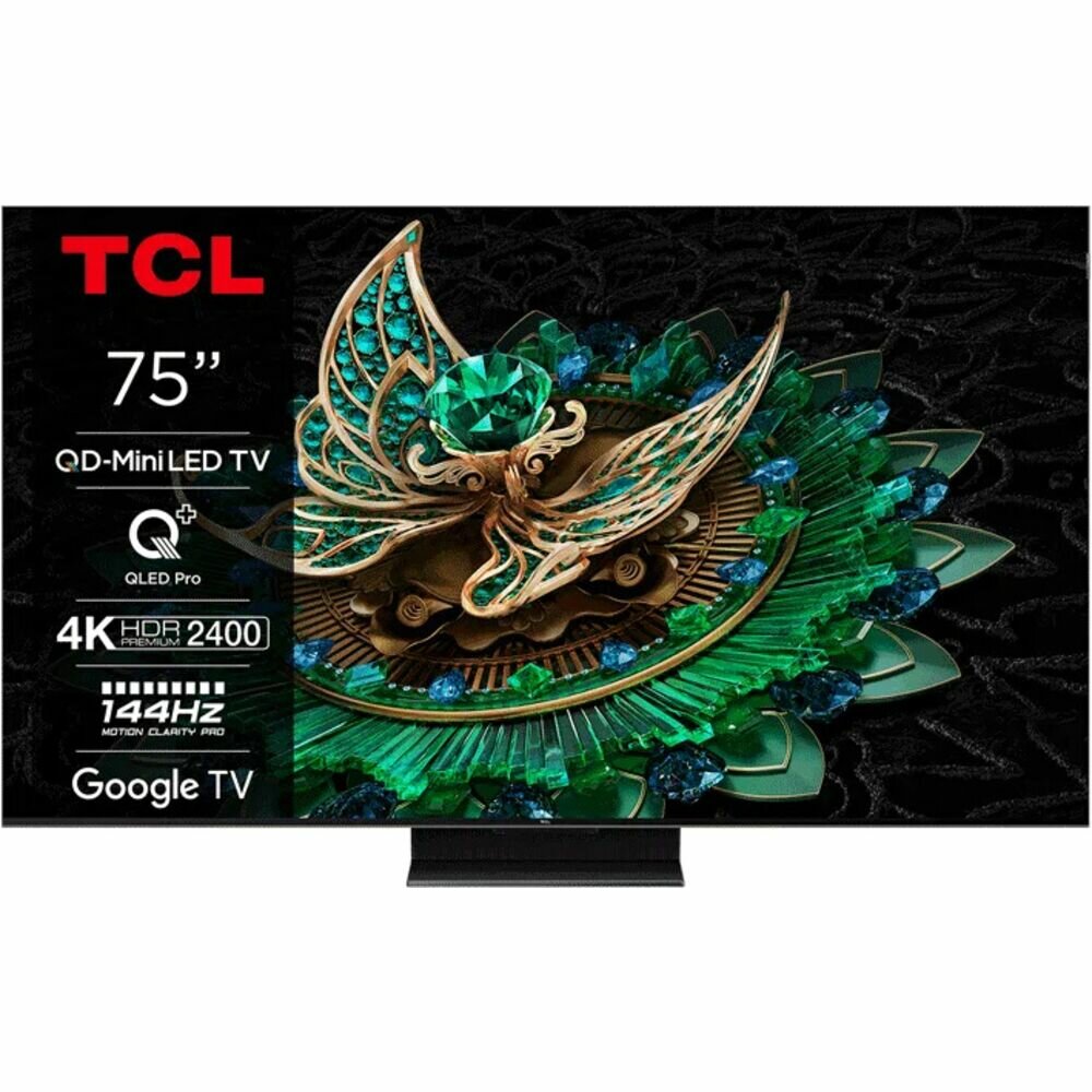 Телевизор TCL QD Mini LED 75C765, 75", разрешение 4K, частота обновления 144Гц