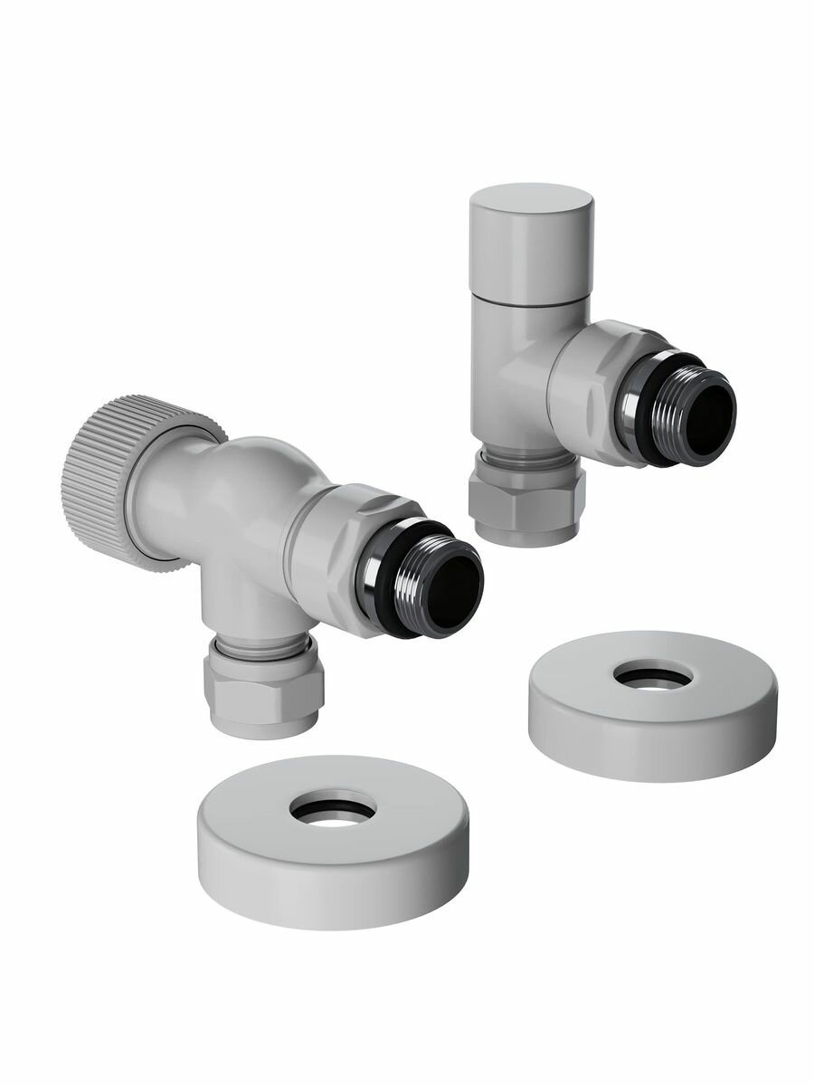 Набор термостатический осевой Royal Thermo Design Pro 15мм М30х1,5 (Белый)