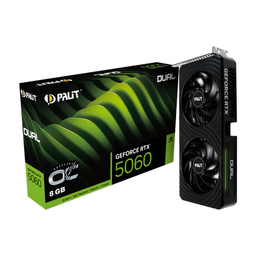 Видеокарта Palit NVIDIA GeForce RTX 5060 PA-RTX5060 DUAL OC 8ГБ Dual GDDR7 OC Ret ne75060s19p1-gb2063d 37990₽