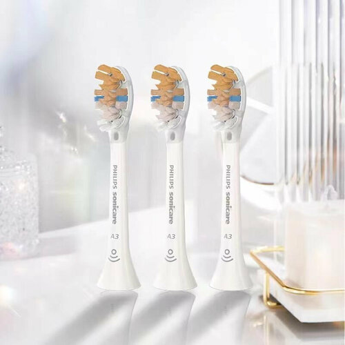 Набор насадок Philips Sonicare "A3 Premium All-In-One", белый, для электрической зубной щетки, 3шт