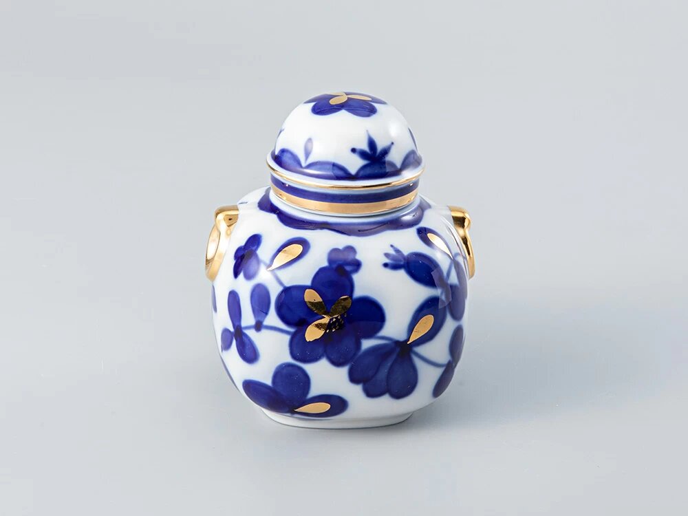 Чайница форма Колечко, Цветущий чай, 350 мл, Императорский фарфоровый завод