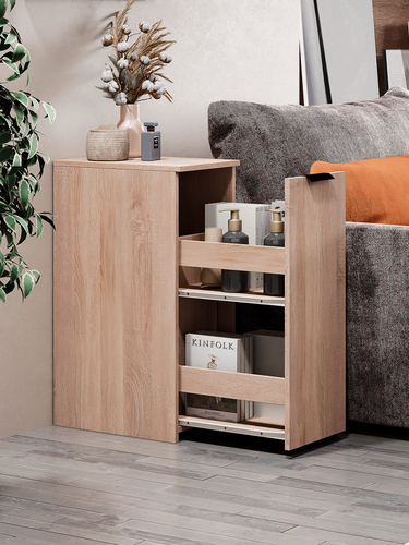 Изображение товара Тумба MFMaster Vitto-160, ЛДСП, цвет дуб сонома, 1 ящик, с полками 29,5 см x 44,4 см x 75,6 см