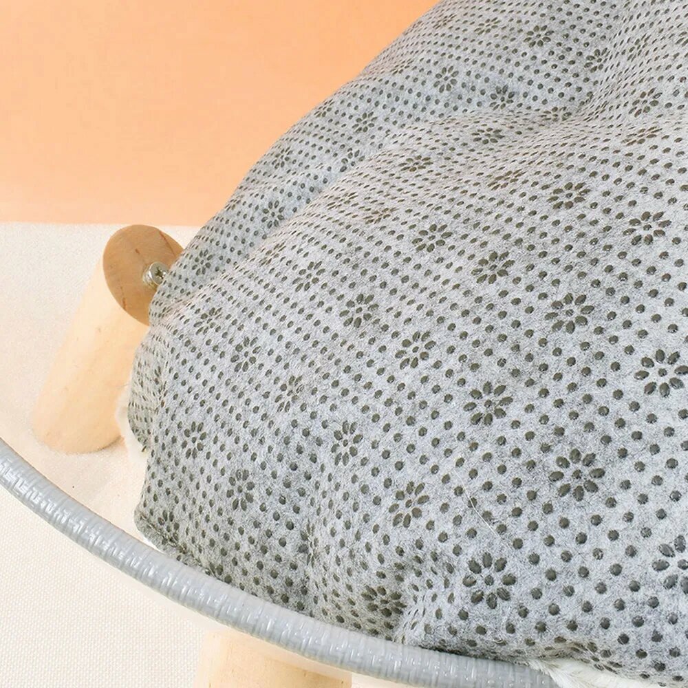 Изображение Прозрачная лежанка для кошек и собак в форме капсулы. Конура для домашних животных с прочными деревянными опорами. В комплекте матрас.