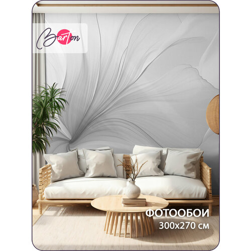 фото Фотообои на стену флизелиновые 3d абстракция цветы 300х270 см bartonwall m240-g barton wallpapers