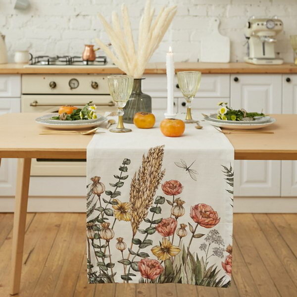 Дорожка на стол Kitchen collection 40x149 см, 100% хлопок, репс 210 г/?2, белая