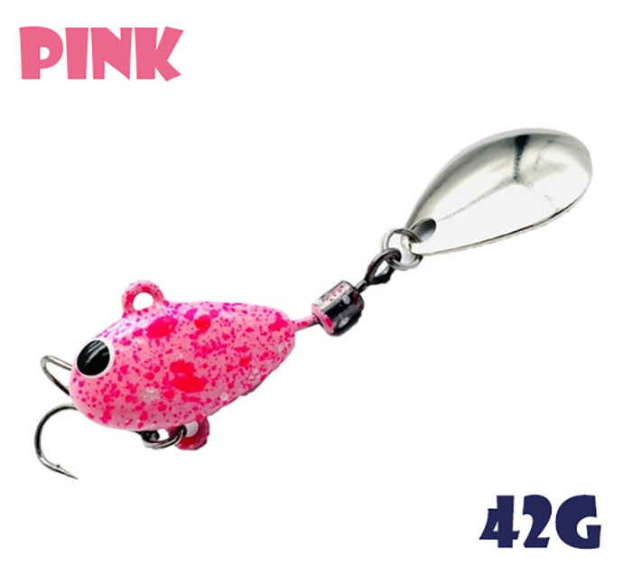 Блесна Тейл-Спиннер для рыбалки Uf-Studio Hurricane 42g #Pink