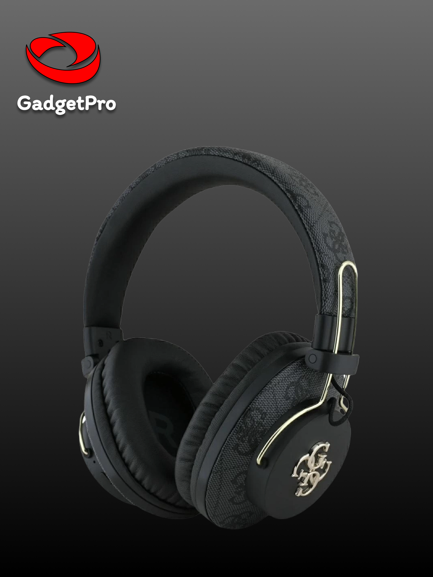 Беспроводные наушники GUESS GUBHS72P4FC4MK, Bluetooth 5.3, до 30 ч работы, ANC/ENC, TF/AUX, микрофон, IPX4, чёрные