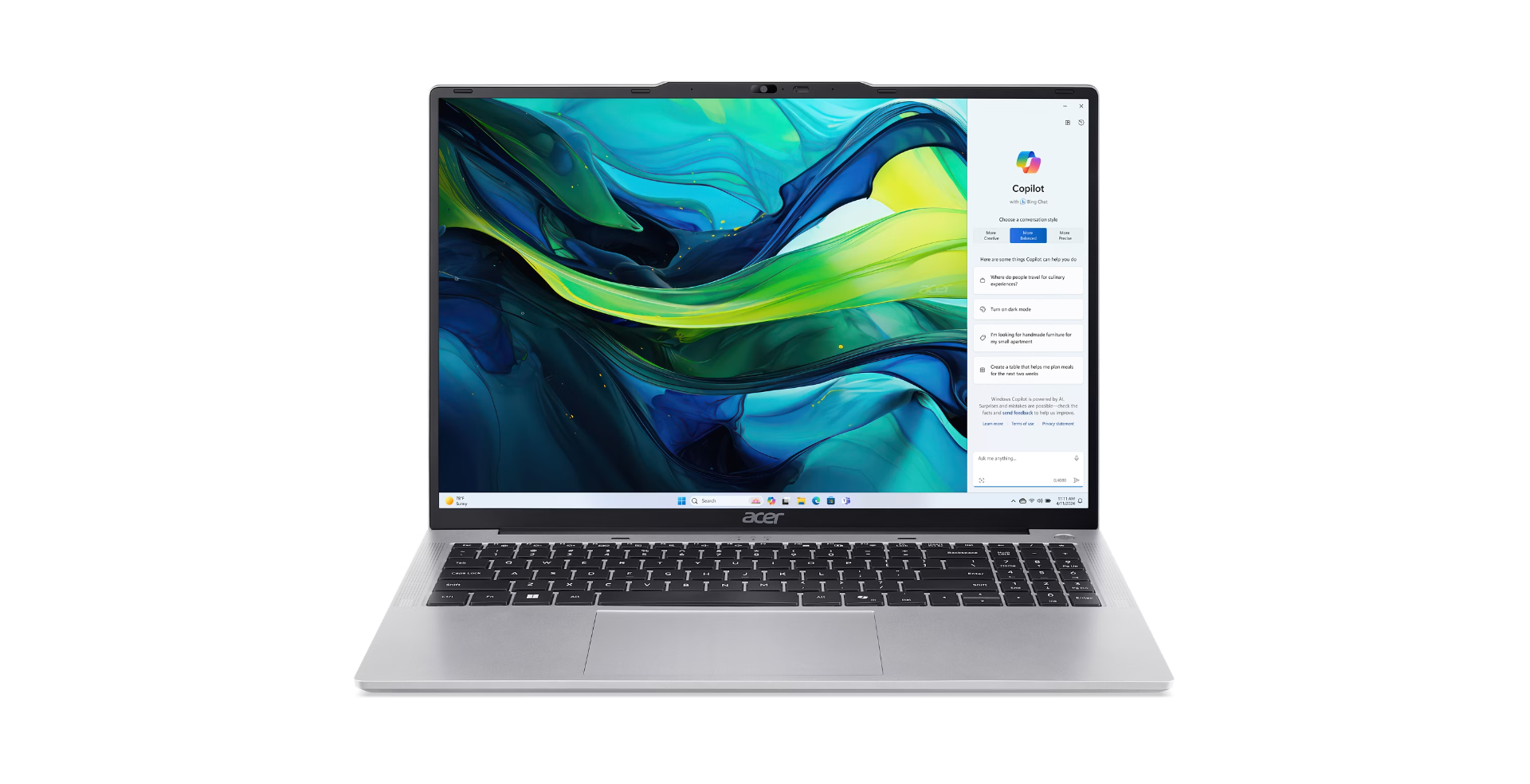 Ноутбук ACER ASPIRE LITE AL16-52P-59QU I5-1334U 16GB 512GB 16' WUXGA IPS SILVER