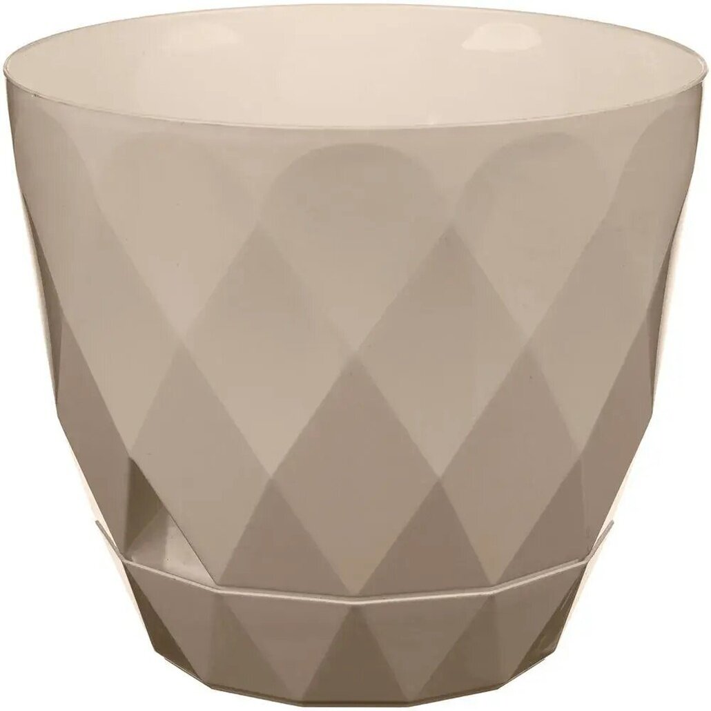 Горшок для цветов Laurel D220мм с поддоном пластик 45л бежевый
