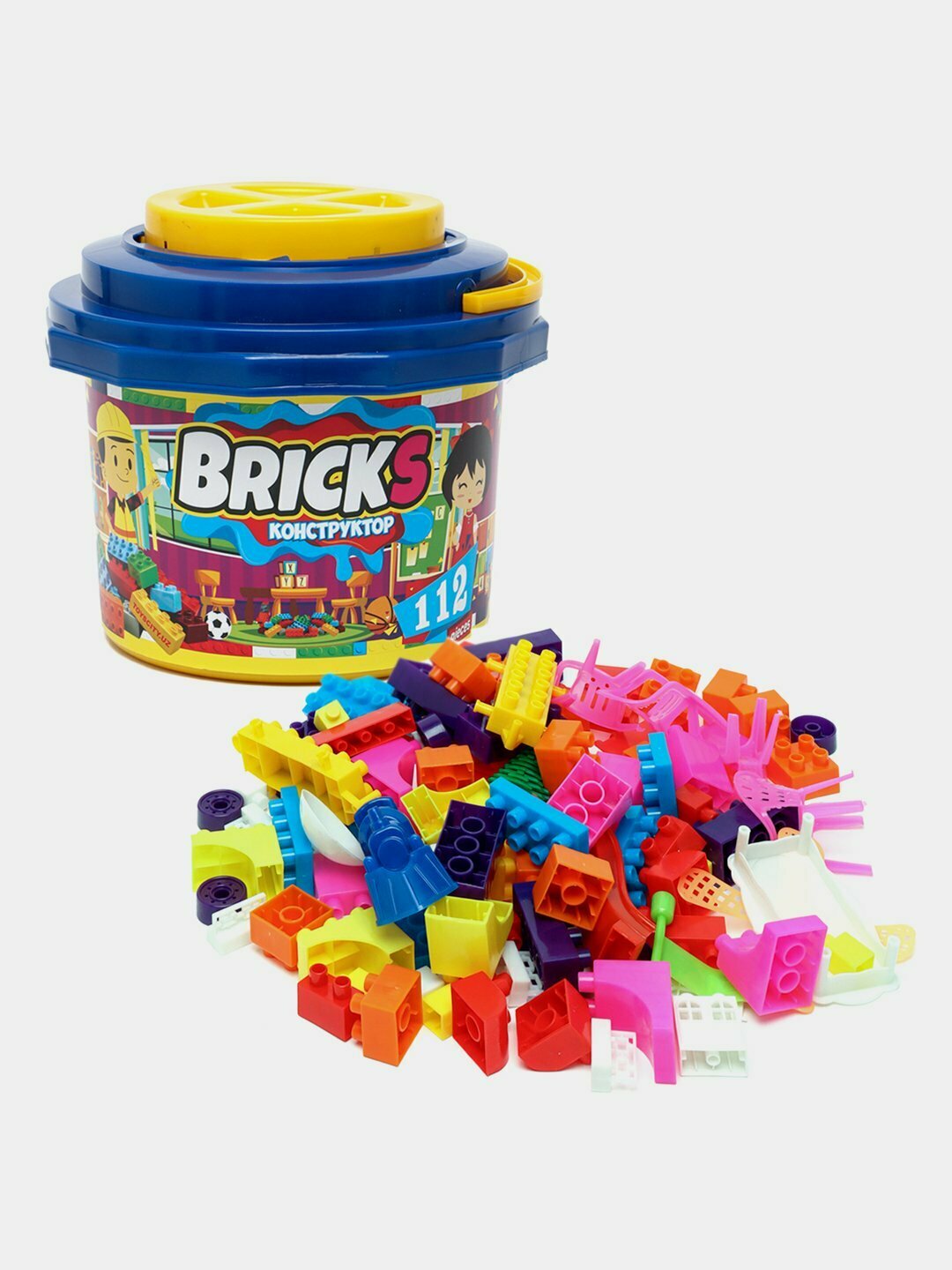 Конструктор Bricks, 112 деталей, пластиковый, для детей 2+ лет