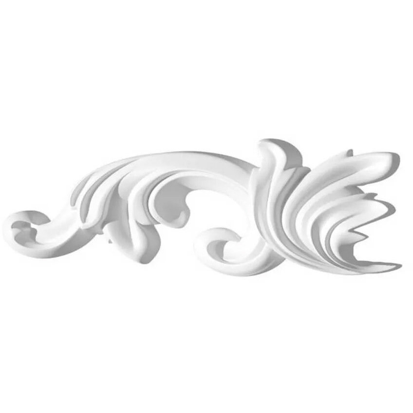 Элемент декоративный Decor-Dizayn (Декор-Дизайн) 102х46х16 мм Белый Полиуретан 2 шт в упаковке H1-DD35 LR
