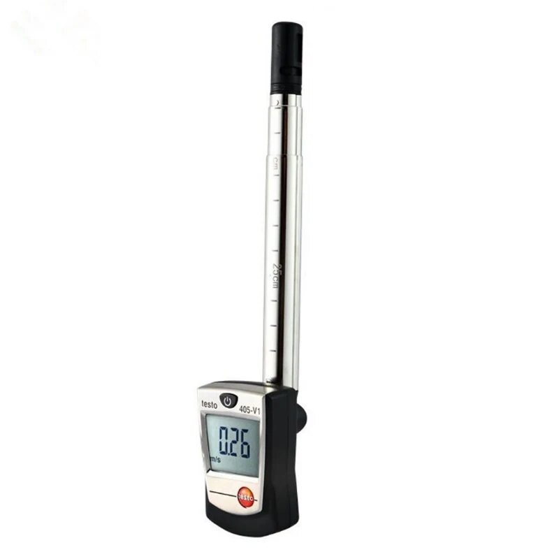 Testo 405-V1 Термальный анемометр с держателем воздуховода, тестер измерителя температуры и скорости потока воздуха/ветера, Testo 405-V1