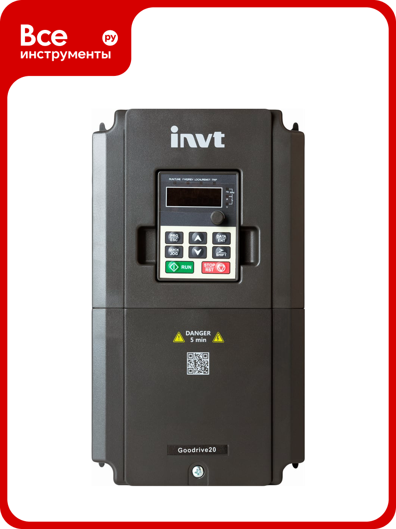 Частотный преобразователь INVT GD20 4 кВт 380В IP20 (GD20-004G-4) 90001-01329