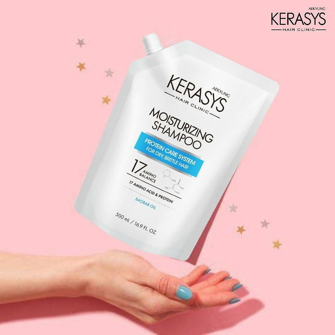 Kerasys Moisture Rich Nourishing & Hydrating Shampoo, 500 мл — интенсивное увлажнение и питание