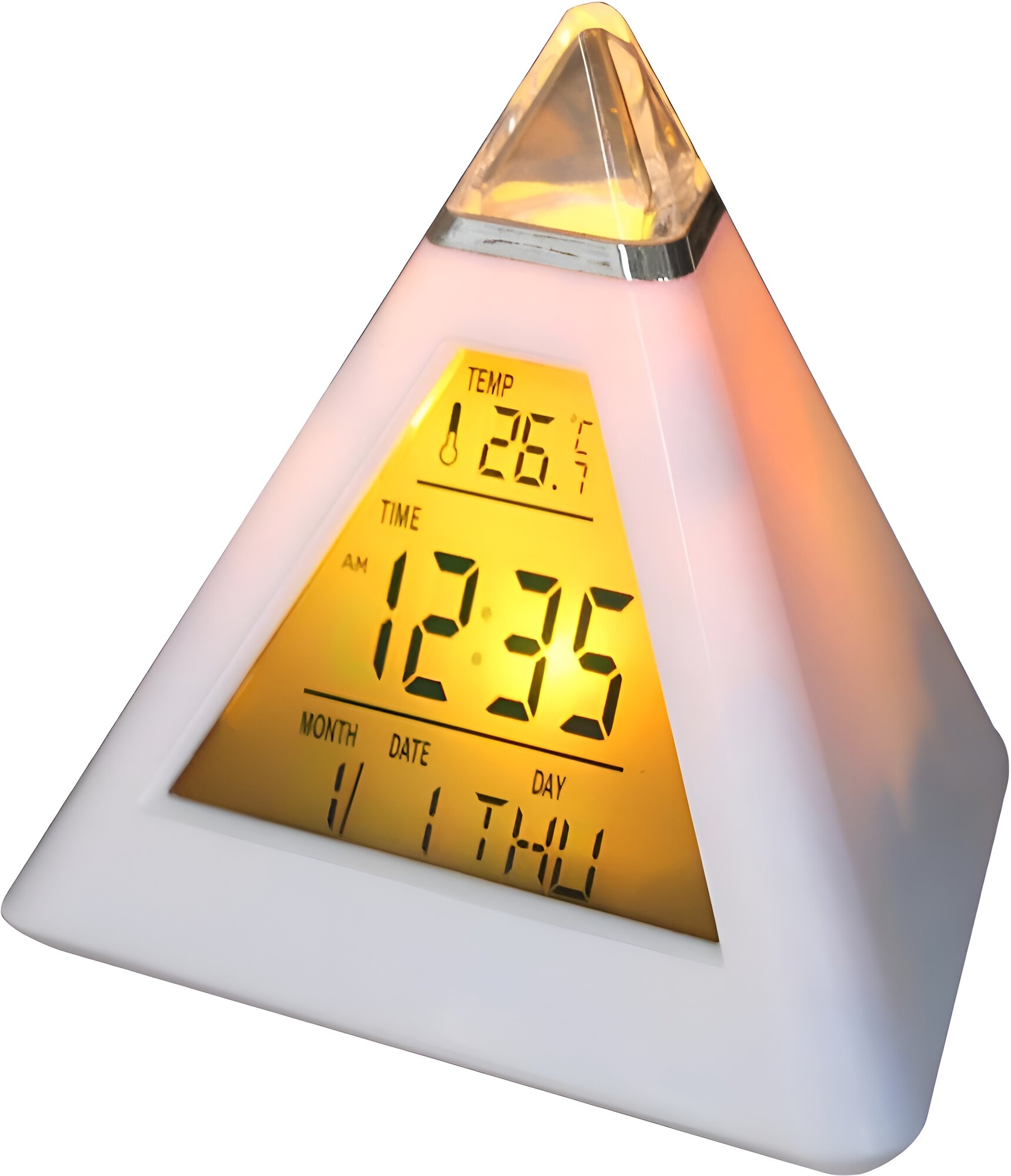 Будильник IRIT IR 636 электронный 8 сигналов  7 цветов подсветки  термометр  календарь  3xAAA 220В