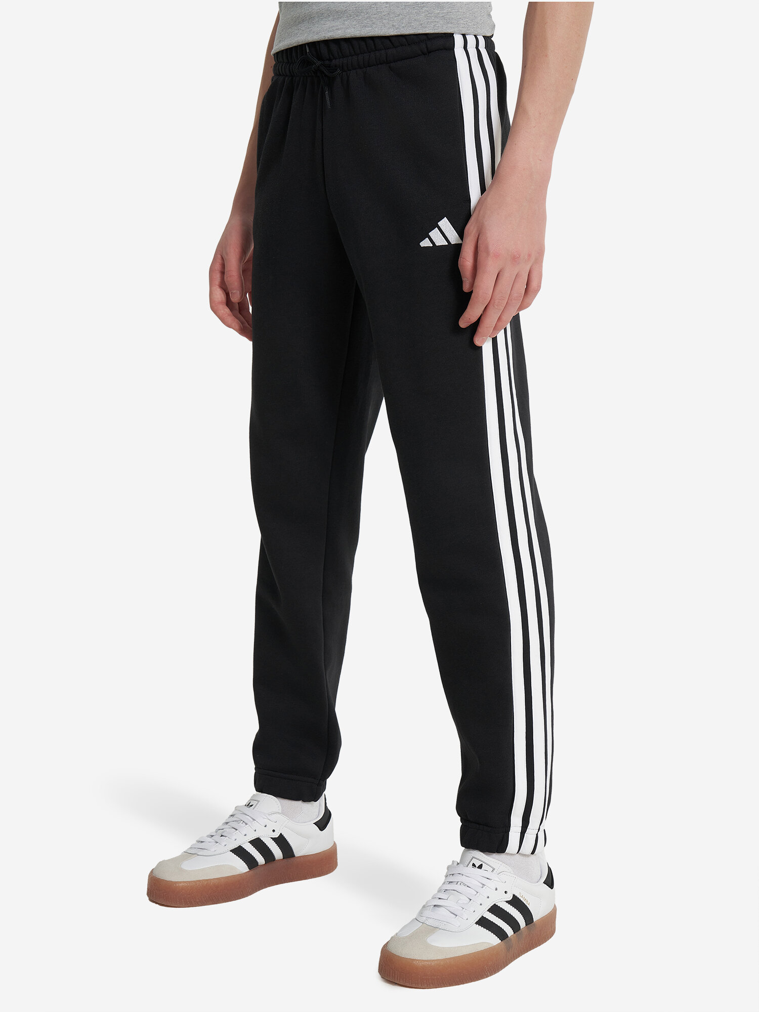 Брюки adidas, размер 140, черный — фото 1