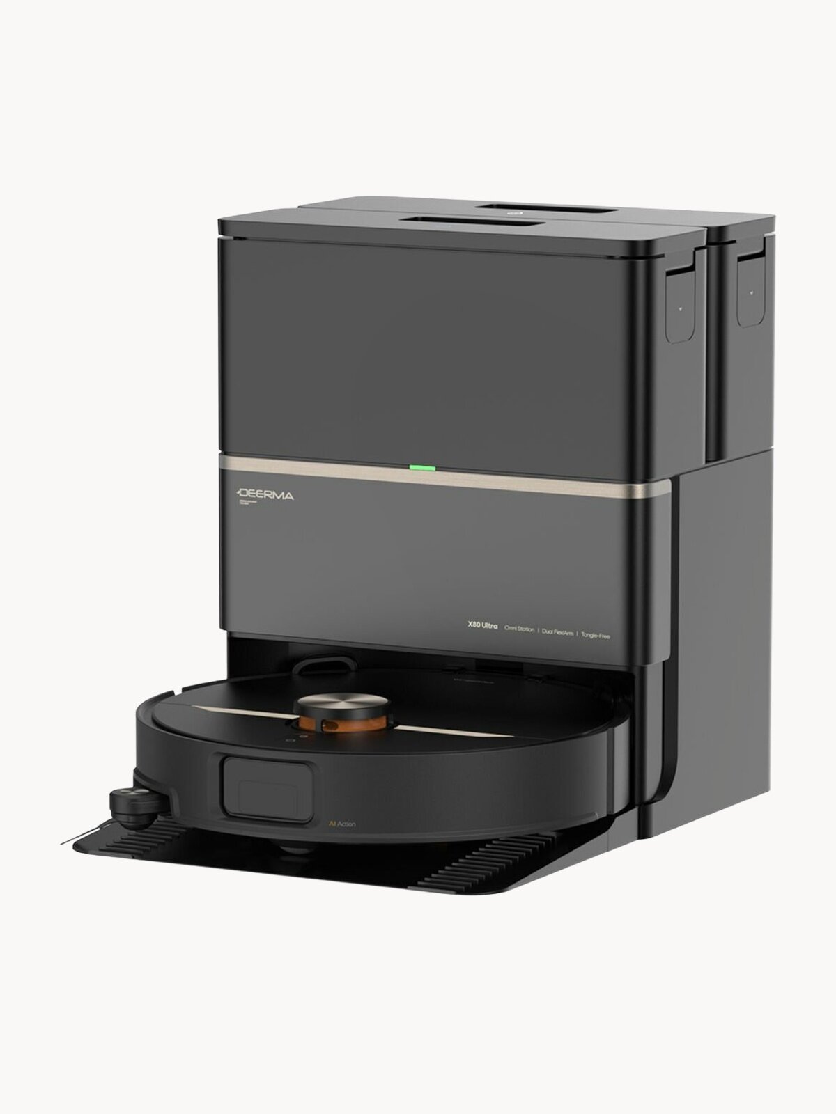 Робот-пылесос DEERMA X80 Ultra, автономная док-станция, 23000 Па Мощность всасывания, сушка салфетки и станции