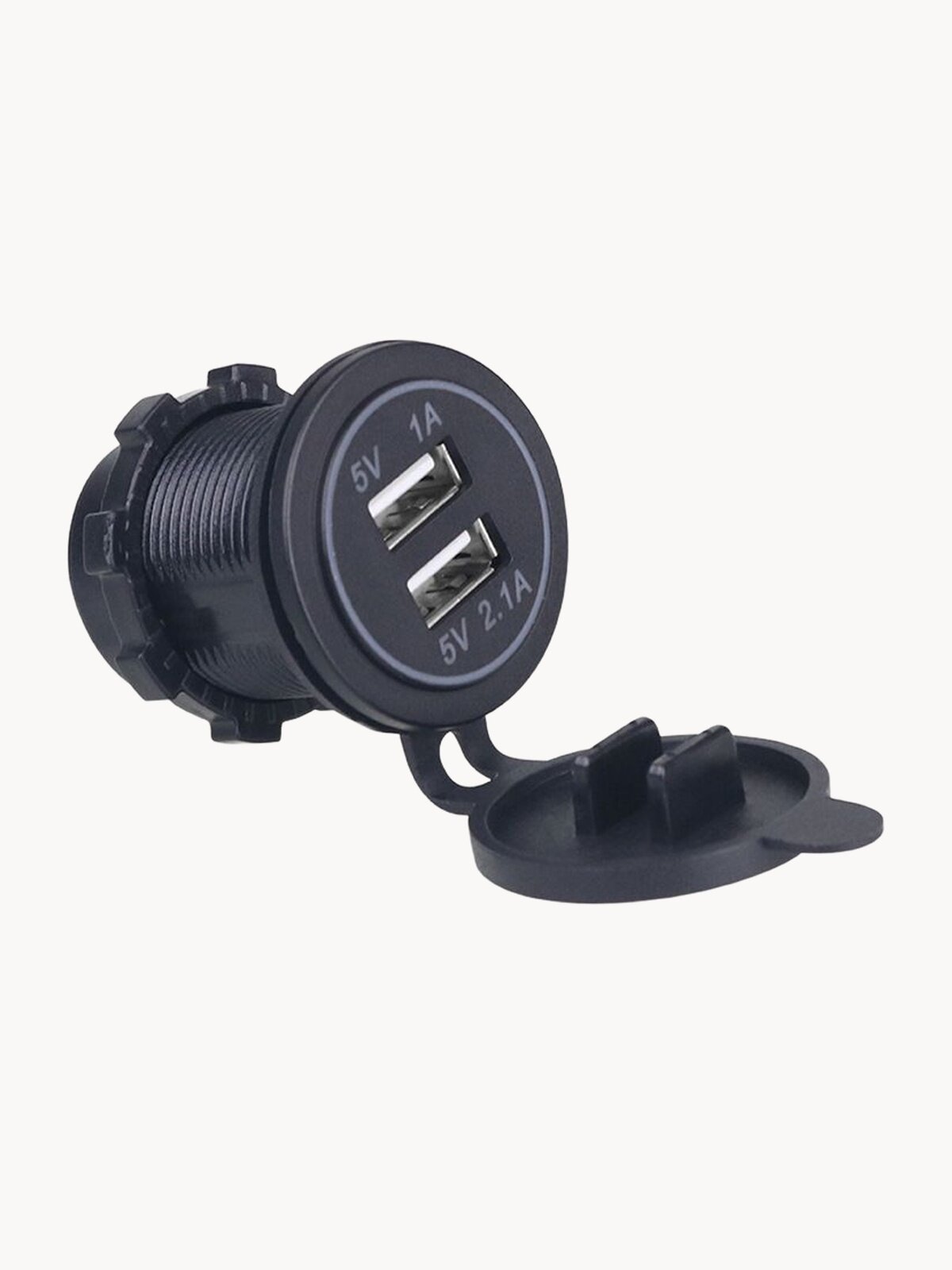 Разъем USB в авто врезной ElectroKot - розетка 2 USB 2.1A + 1A синяя подсветка