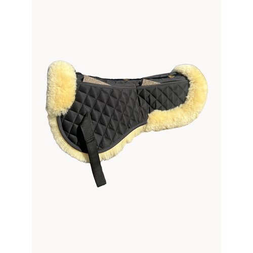 Меховушка под седло корректирующая Shkura-Dekor бежевая (премиум) М (58 см) 4 кармана