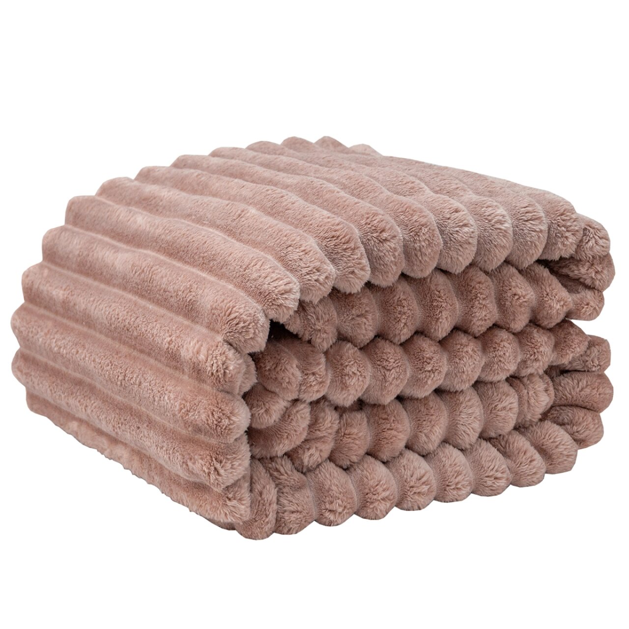 Покрывало Happy Family 1.5-сп 150х200 см велсофт полиэстер пудровый