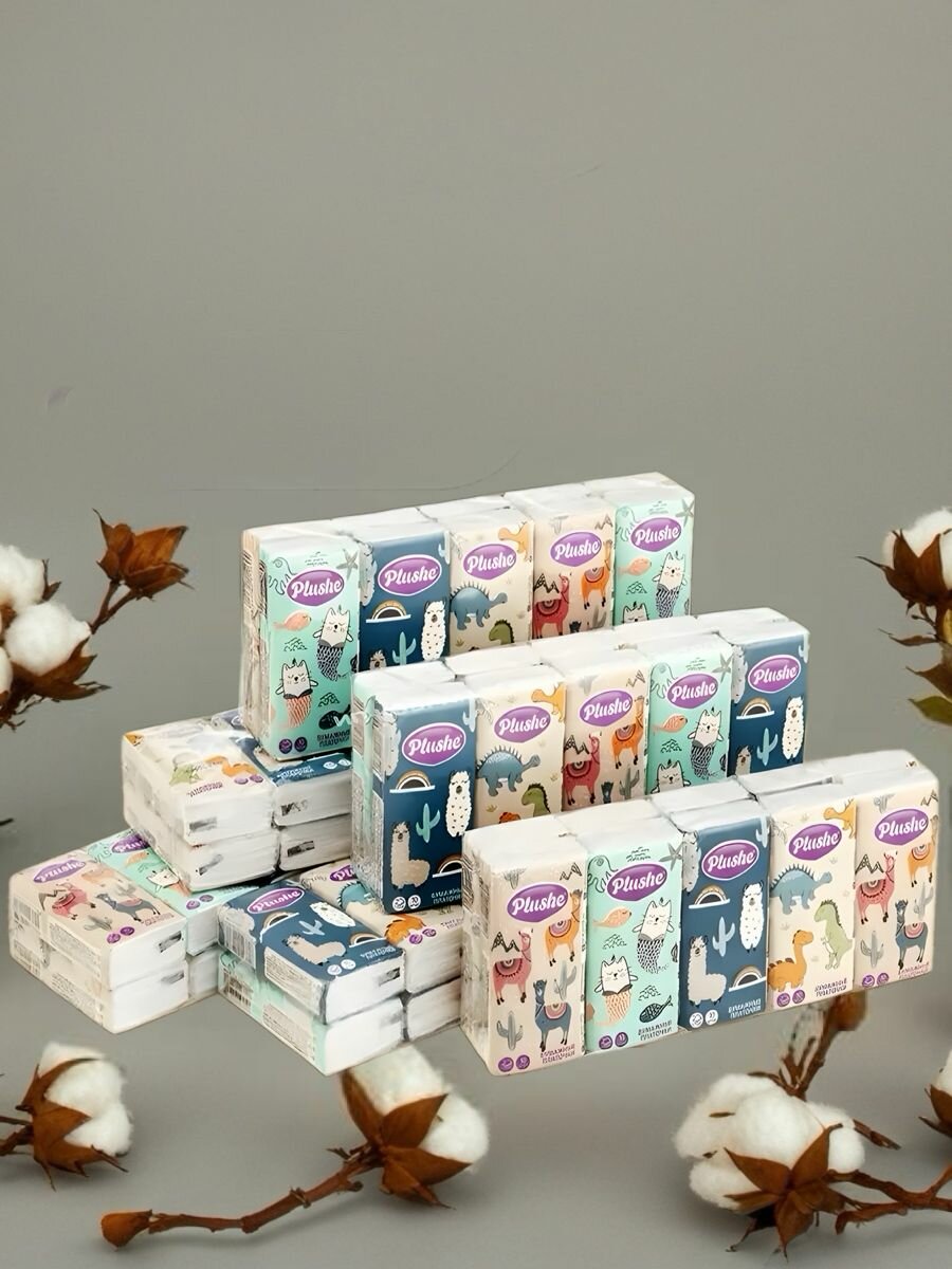 Изображение Платочки Everything For the Garden "Plushe", без запаха, двухслойные