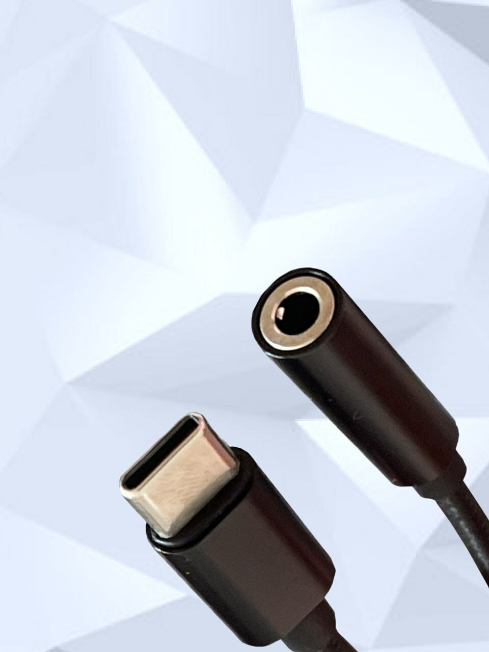 Переходник Type-C на 3.5 jack, тканевая оплетка / переходник для наушников c Type-C на AUX — фото 1
