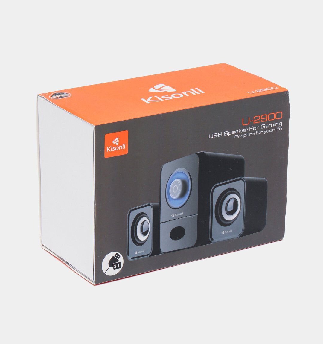 Акустическая система 2.1 Kisonli U-2900, USB + 3.5mm, черный