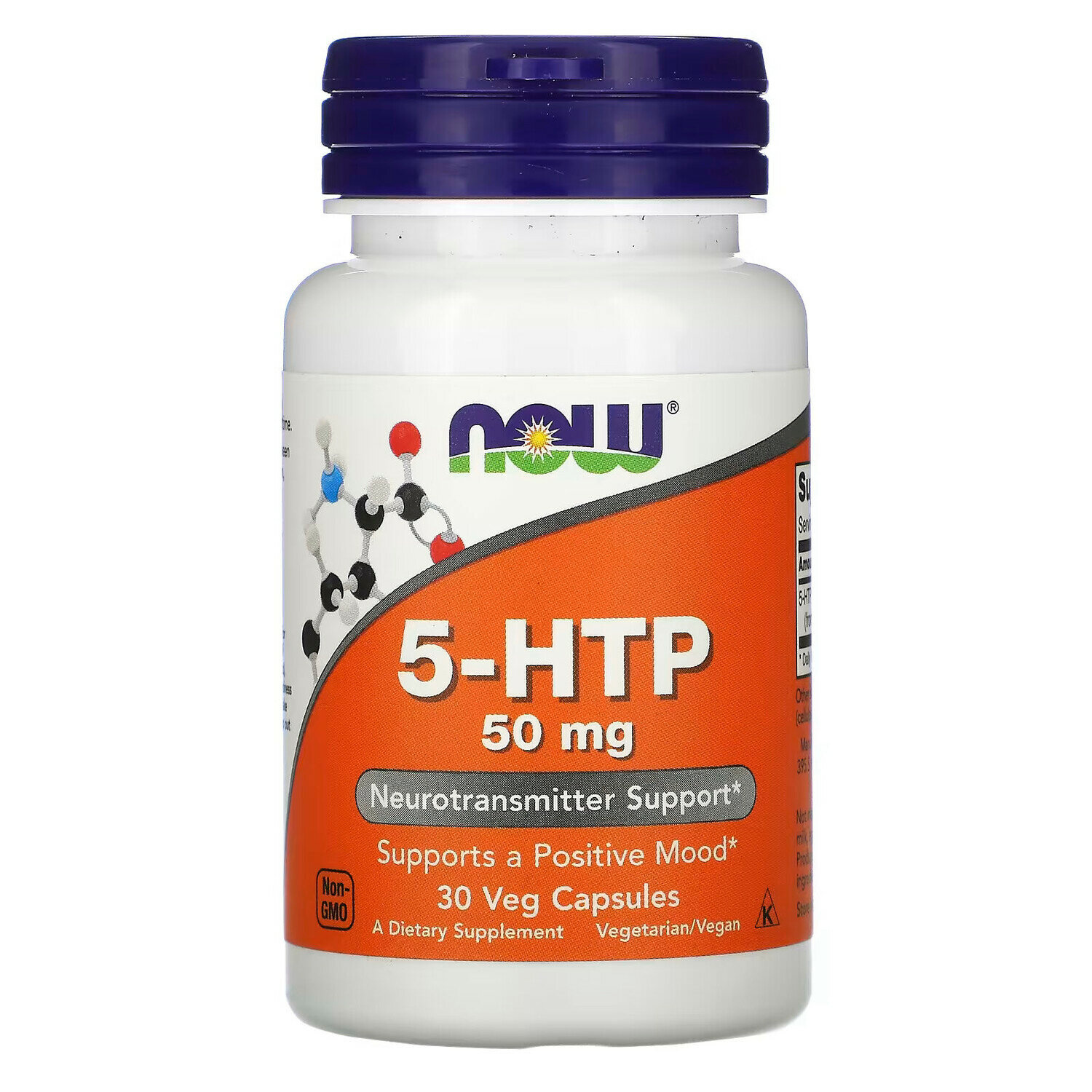 5-Гидрокситриптофан NOW 5-HTP, капсулы, для нервной системы, 50мг, 30шт