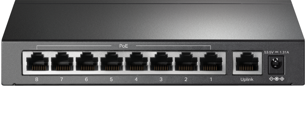 Коммутатор TP-Link TL-SF1009P — 9-портовый Fast Ethernet PoE+ Switch — фото 1