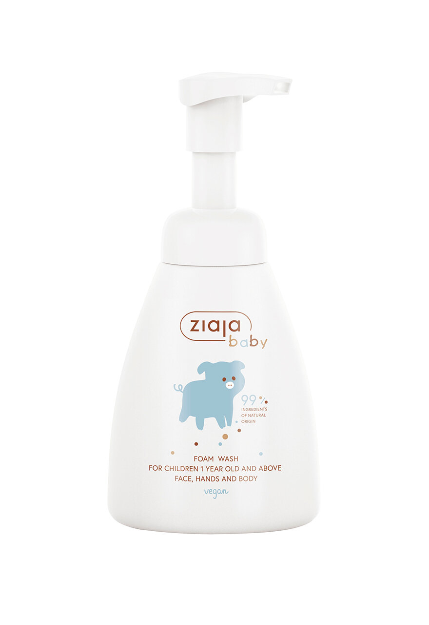 Пенка для умывания Ziaja "Baby", для лица, тела и рук, детская, увлажняющая, 250мл