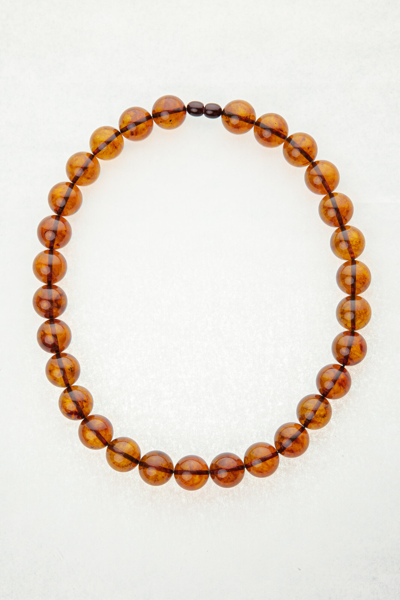 Бусы GEORG ART, янтарь, янтарь прессованный, длина 45 см, коньячный — фото 1