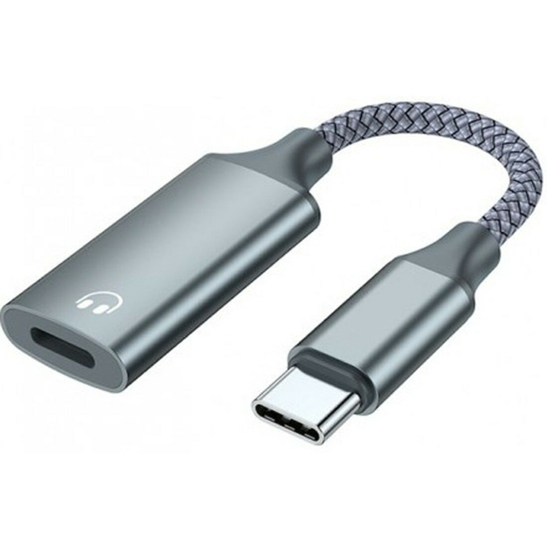 Адаптер Ks-is KS-838Gr-A USB-C M в Lightning F для передачи аудио
