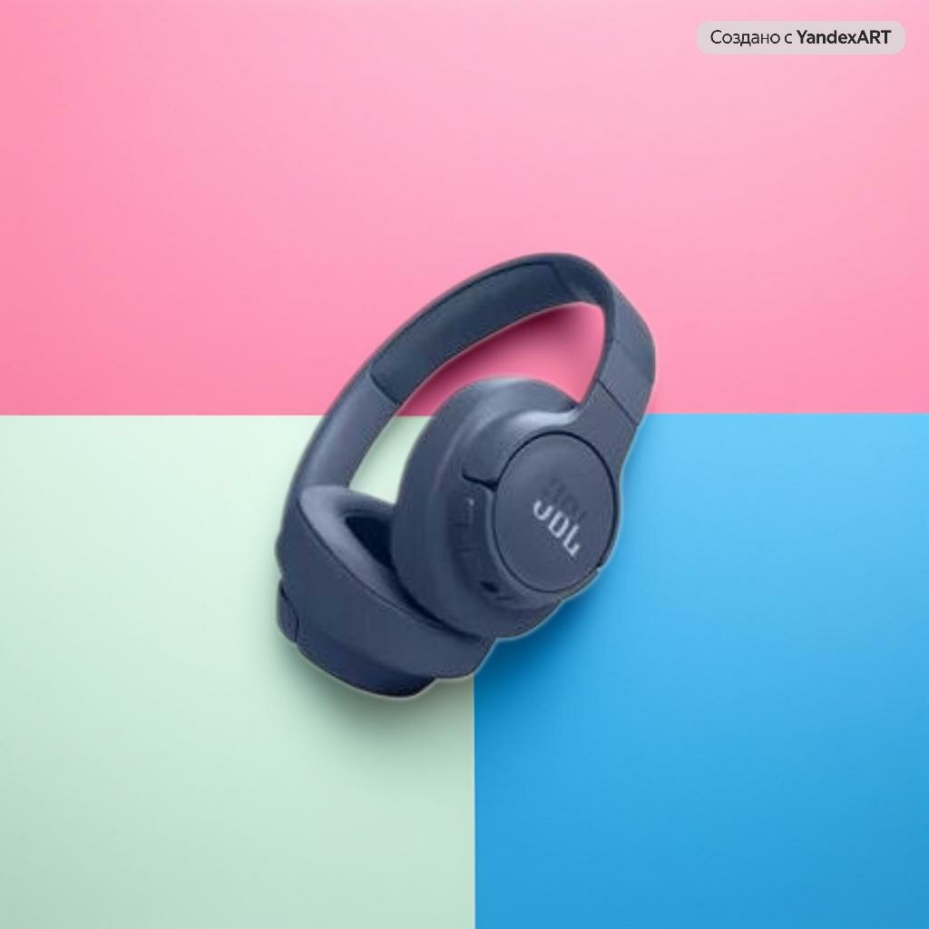 Наушники JBL Tune 770NC Blue, шумоподавление, время работы до 70 ч, Bluetooth 5.3