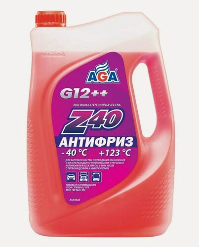 Изображение товара Антифриз aga z-40 g12++ готовый -40c красный 5 кг