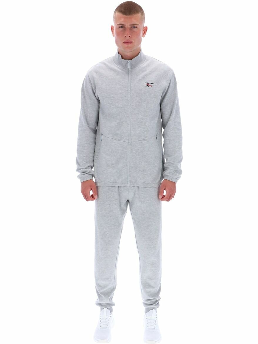 Костюм спортивный Reebok Banks 2 Col Logo Zipped 2Pc Tracksuit, размер M, серый